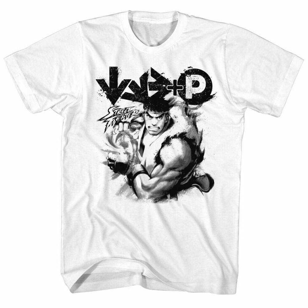 Street Fighter Hadouken White Adult T-Shirt Unisex T-Shirt S