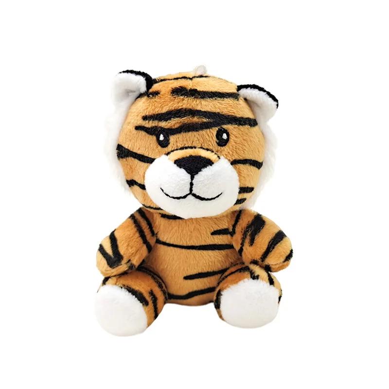 

Mini Forest Animals Stuffed Plush Toy Sitting Lion Tiger Elephant Monkey Leopard Giraffe Doll Keychain For Kid Birthday Gifts 10CM