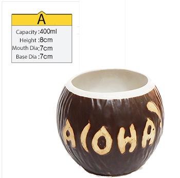 Tiki Mug Tiki Tumblers Ceramic Hawaiian Party Mugs Glasses