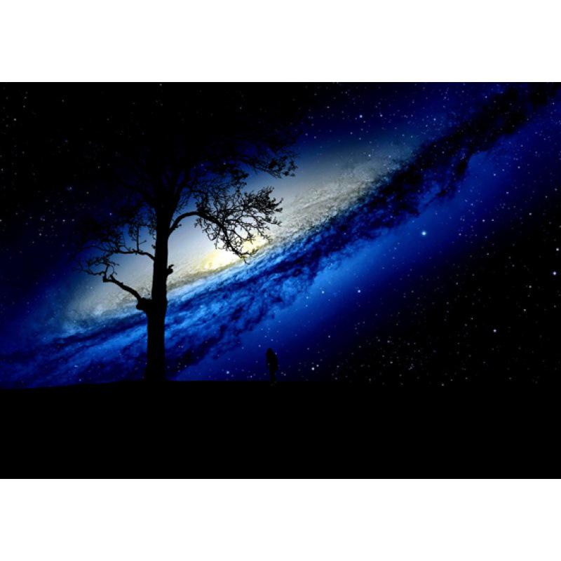 Fantasy Scenery Kraft Paper Framed Wall Art Yellow Kraft Paper (No Glue) 30X42 cm