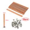 For Fun 30PCS Wooden Candle Wick With Clip Base Craft Wicker Paraffin Beeswax Burning Smokeless Wick Candle Making Supplies