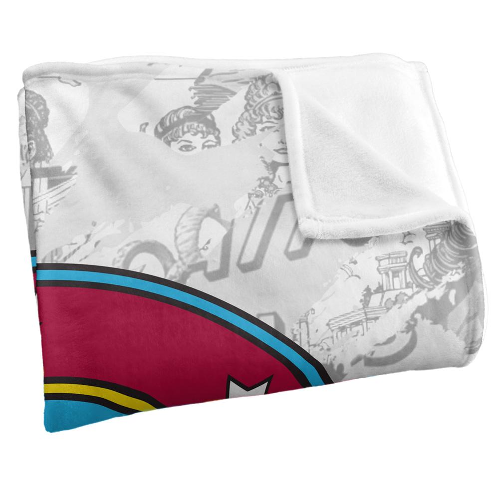Wonder Woman Silky Comic Logo Supersoft Blanket