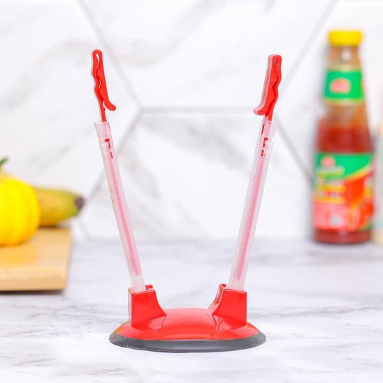 Adjustable Bag Holder Stand Plastic Freezer Bag Racks Expandable Freezer Organizer