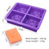 3D Wave Sea Wave Pattern Silicone Soap Mold DIY Square Relief Flower Soap Pattern Handmade Chocolate Cake Decoration Baking Tool