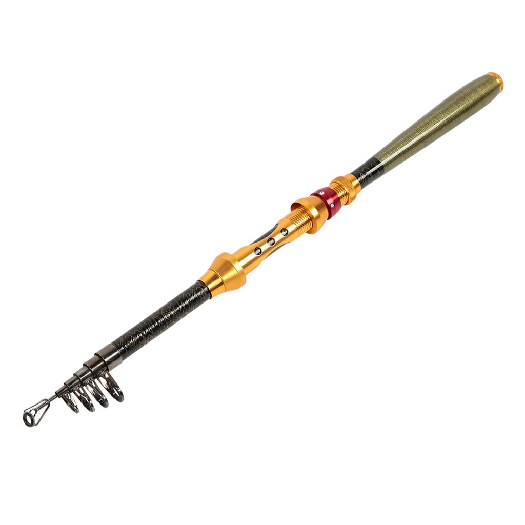 Mini Portable Carbon Retractable Super Hard Sea Fishing Fish Pole Rod (1.8m)