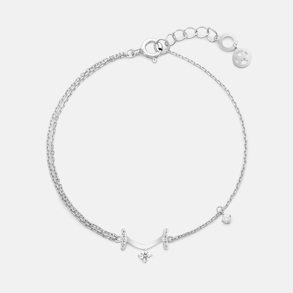 M Basic Sterling Silver White Bracelet A233Sb9242Wpa .