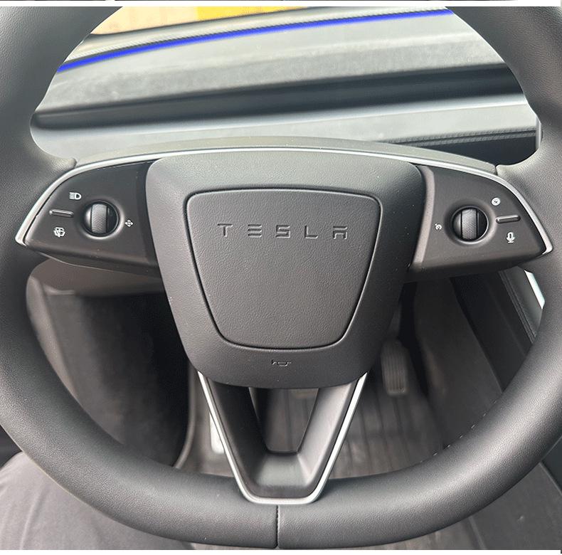 Protective Stickers for Tesla Model Y/3/YL Steering Wheel Buttons - Interior Upgrade