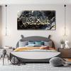 1 piece of Arabic calligraphy decorative painting, Islamic art canvas hanging painting, living room and study wall decoration, b