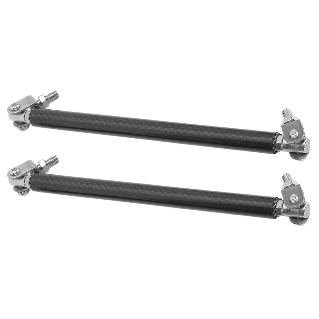 Front Rear Bumper Lip Strut Rod 150mm 5.9in Carbon Fiber Stainless Steel Universal Modification