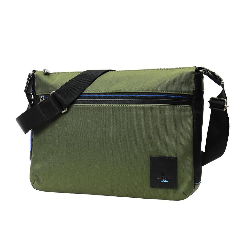 LANVIN en Bleu Lille Shoulder Khaki Men's Bag,