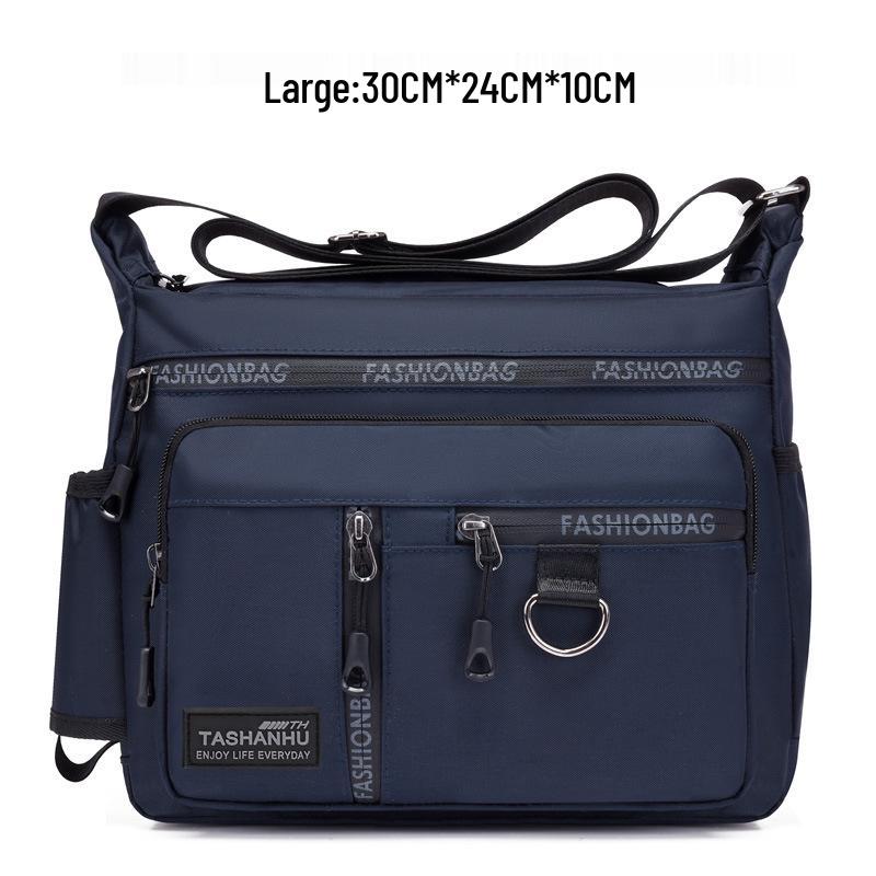 2024 Men's Waterproof Crossbody Bag, Large Capacity, 7 Compartments for Casual, Business, and Travel.