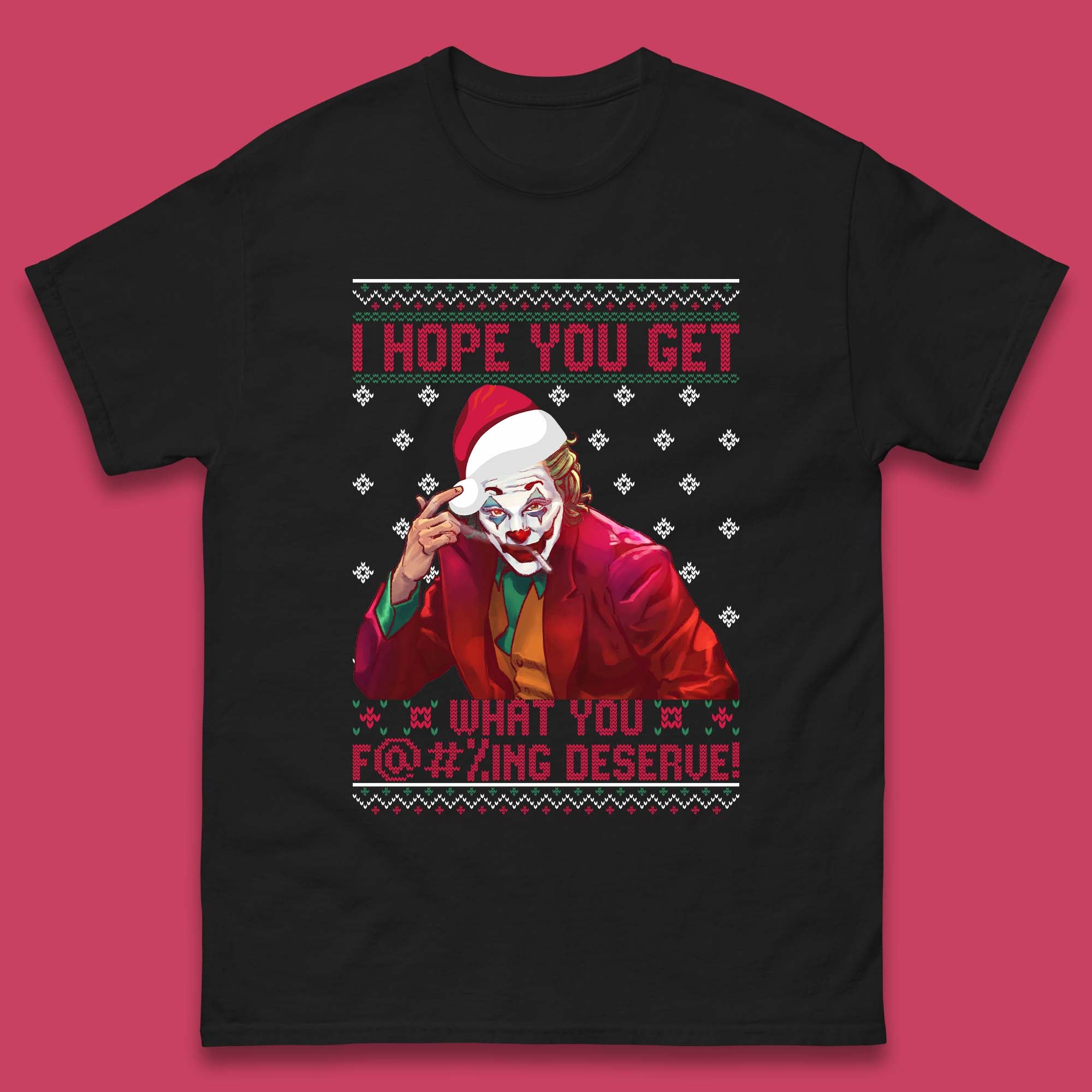 Joker Christmas Mens T-Shirt Womens Tops Tees S