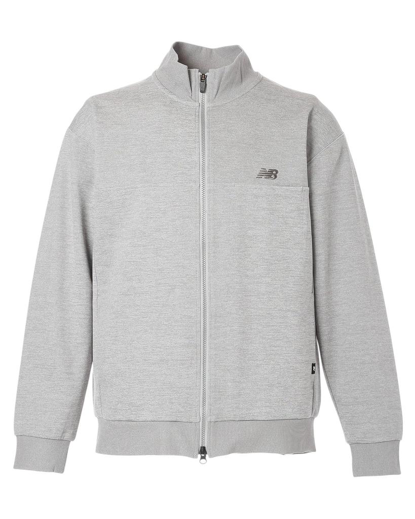 New Balance Men's Golf Sweat Blouson Jacket (012-5262002) Gray - Cardboard Knit, Moisture Wicking, Quick Dry Trainer (Size5)