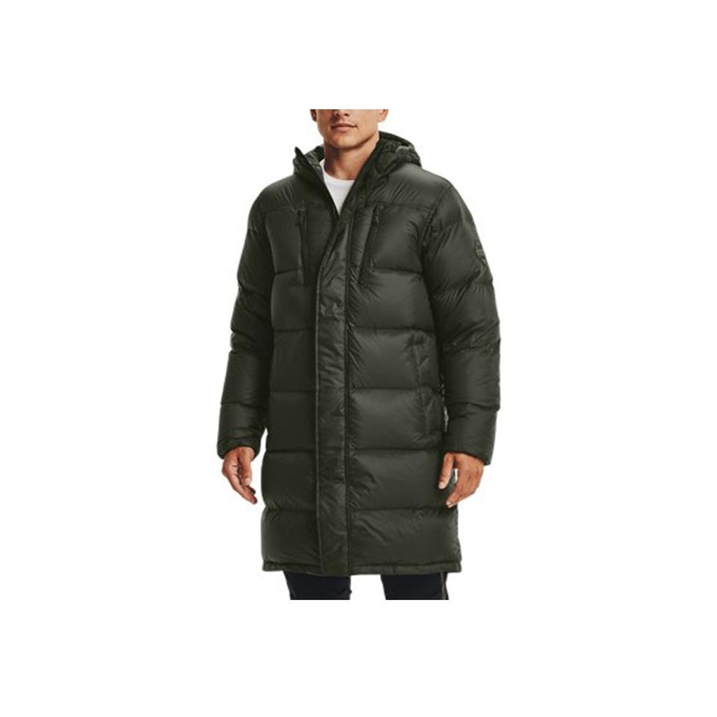Under Armour ColdGear® Infrared Waterproof Warm Mid-Length Hooded Down Jacket Men Jacket Green 1364894-310