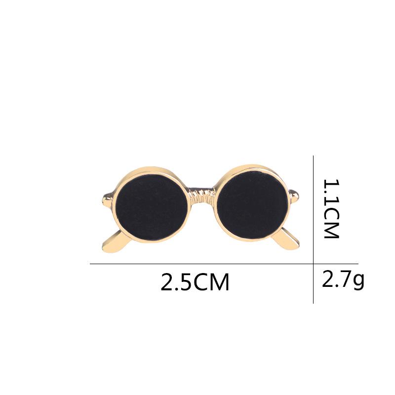 Hot Mini Sunglasses Brooch Men Enamel Sunglasses Brooch Unisex Fashion Party Suit Shirt Decoration Zinc Alloy Pin Glasses Pin