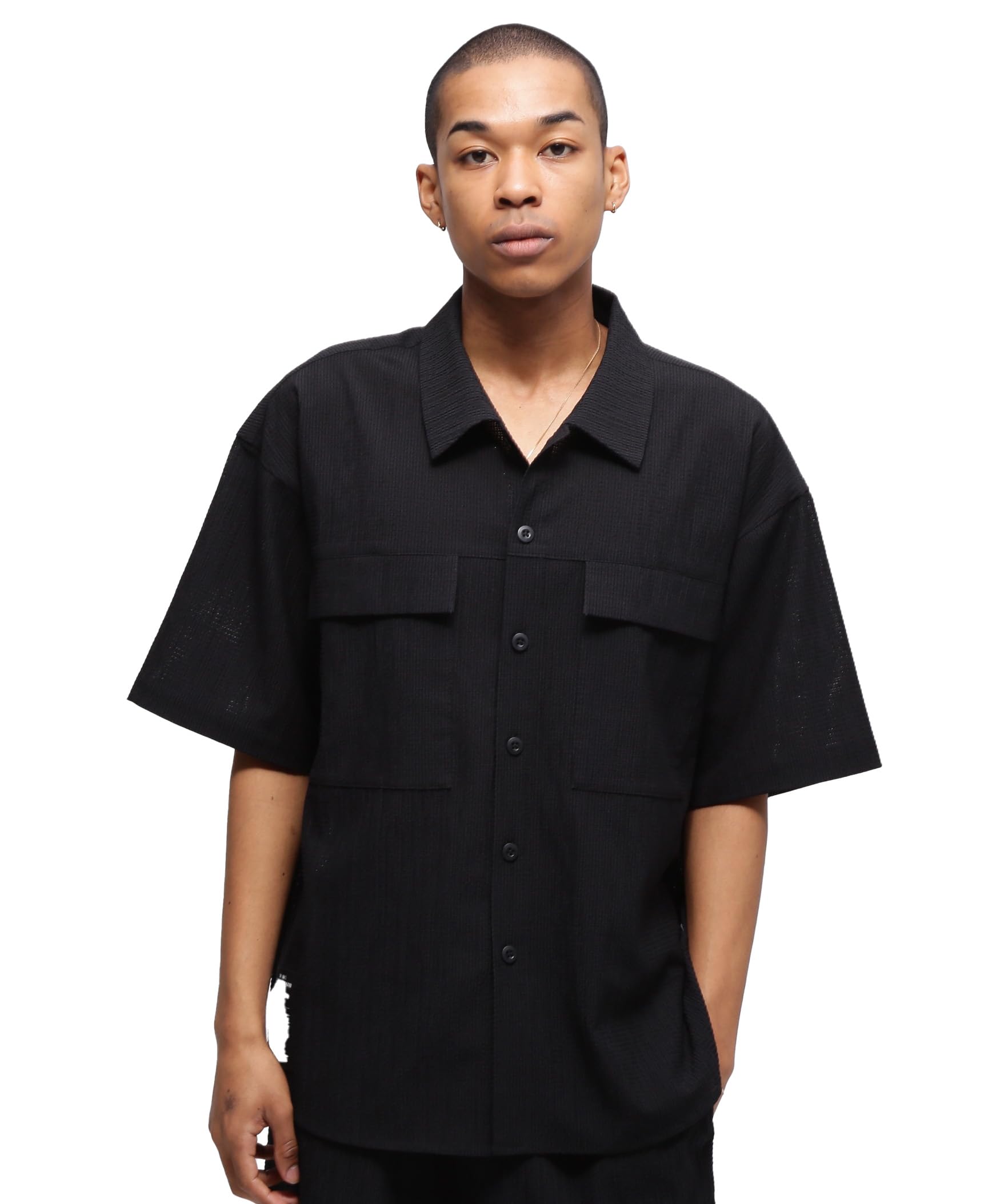 

Avirex Official Store Exclusive 3D DOT SHIRT Short Sleeve XL Shirt, Men s 010, Black, 783-5123017