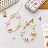 Anti-loss Mobile Phone Lanyard Biscuit Bear Cell Phone Strap Bead Phone Chain  Phone Charm