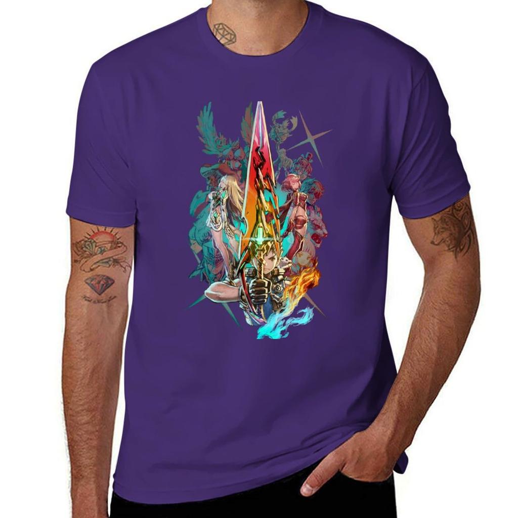Xenoblade Chronicles? 2 - Team T-Shirt Oberteile Sweatshirt Herren Übergröße T-Shirts