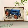 Poster Metallico Trattore Vintage Rustico Farm Wall Art Decorazione Garage