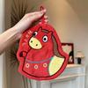 Cartoon Horse Hand Towel Coral Fleece Chinese New Year Home Kitchen Wipes Horse Thickened Hanging Absorbent Towels For Bathroom