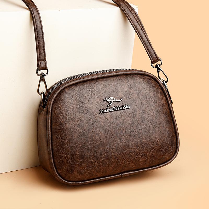 Stone Pu Leather Shoulder Hand Bag for Women Mom Purse Fashion Mother's Crossbody Bag Underarm Bag Small Square Satchel Handbag