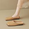 Weiwei Girl 299-1 Baotou Half Slippers Women's Lazy One-Pedal Single Shoes Women's Flat Simple Muller Shoes