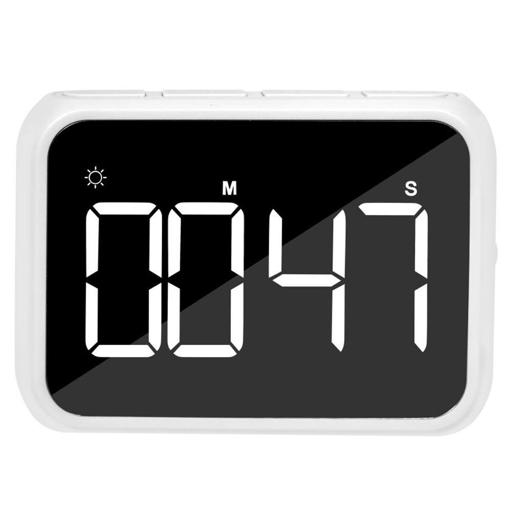Digital LCD Kitchen Timer with On/off Switch, Mute and Loud Alarm, 24-hour Clock, Children, Teachers, Kitchen