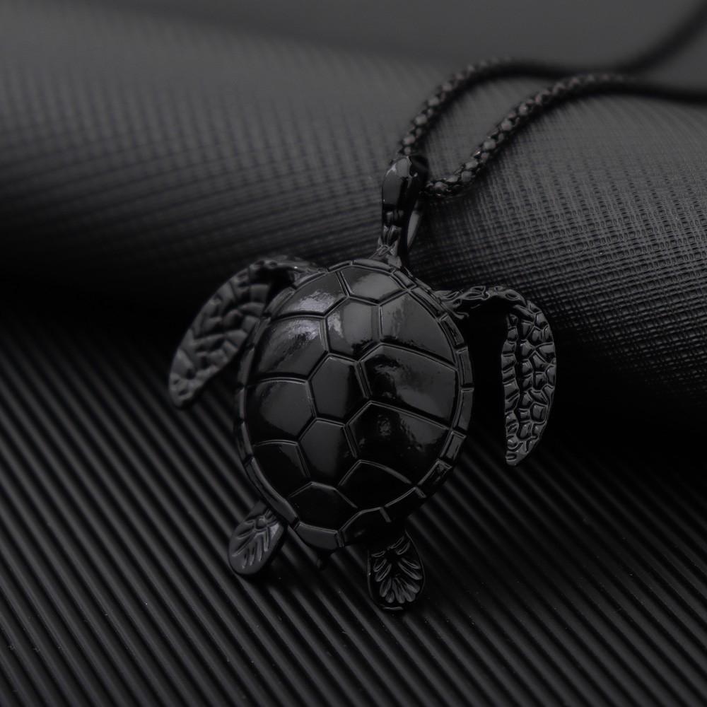 Fashion Pop Punk Lucky Gift Personality Fun Baby Turtle Necklace Longevity Turtle Hip Hop Holiday Pendant Jewelry