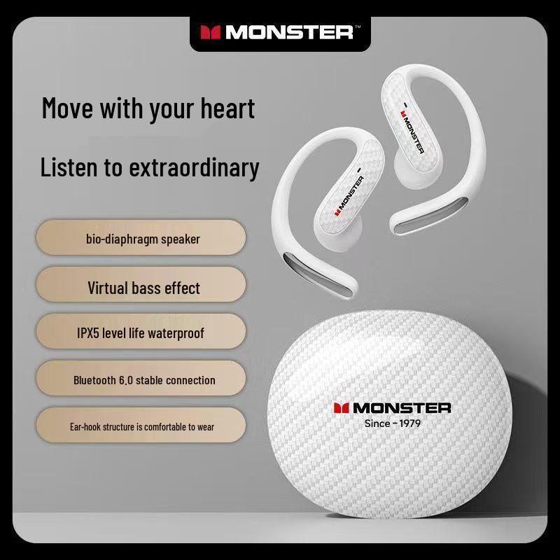 

Compatible with MONST MQ037 Wireless Bluetooth Over-Ear Sports Noise Cancelling, Non-In-Ear High-Quality Earbuds