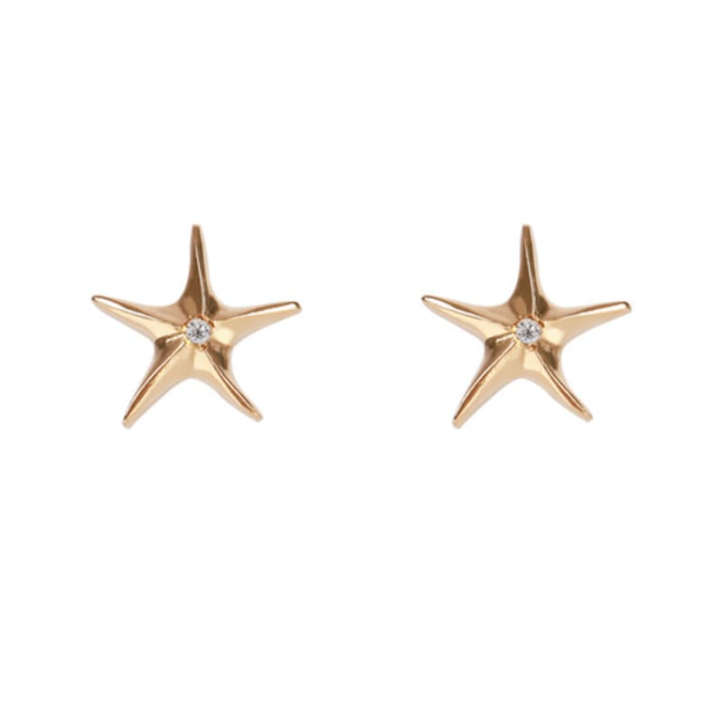 Eveningbell [silver925] Dancing Star Earrings (gold)