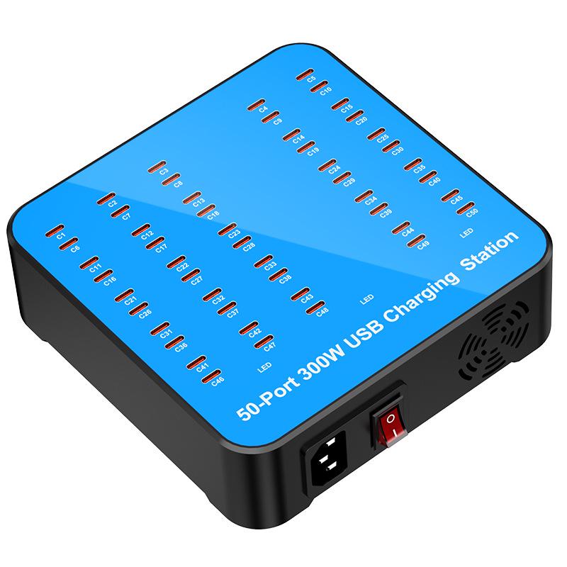 Type-C Multi-Port Charger: 30-60 Ports, USB-C Fast Charging Station for Apple Devices