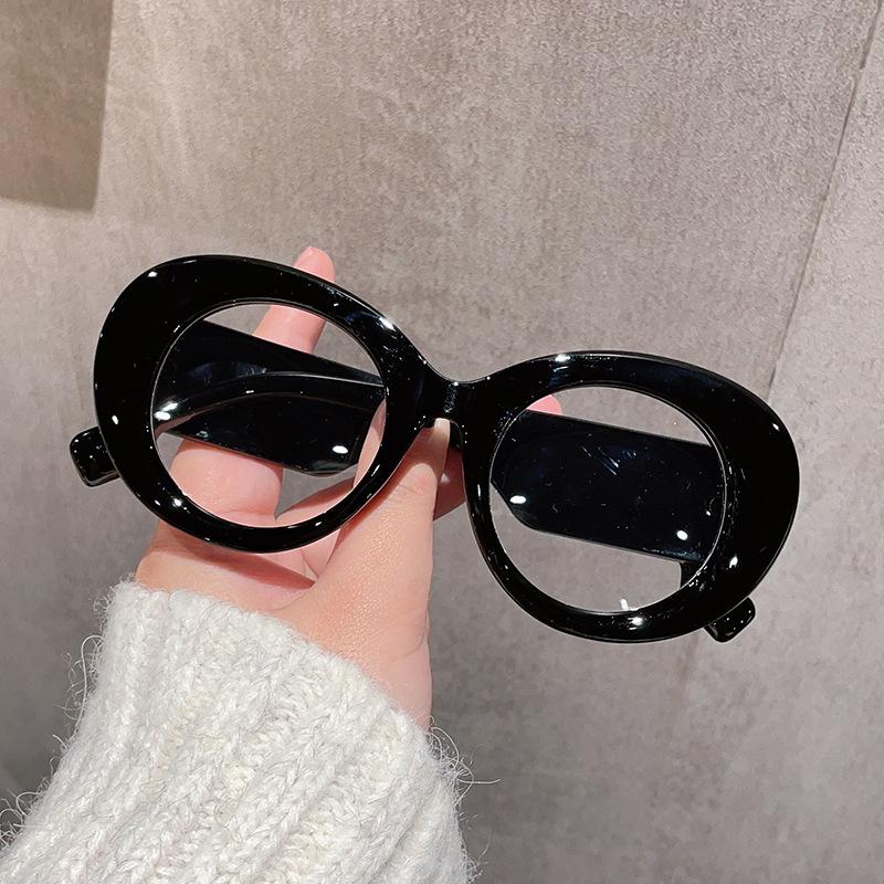 Vintage Oversized Round Glasses for Women Luxury Brand Designer Anti Blue Light Blocking Eyeglasses Rivet Optical Frame