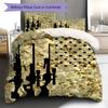 Camouflage Pattern Bedding Quilt Set Quilt Cover Pillowcase Home Decoration Gift (1 * duvet cover + 2 * pillowcase, without core)