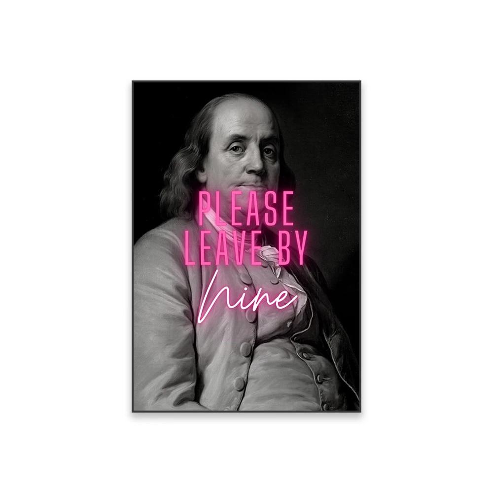 Funny Quote Art Oil Painting Watch The Queen Conquer Canvas Painting Altered Art Baroque Print Rococo Art Home Living Room Decor