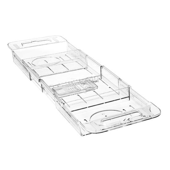 Expandable Bathtub Tray Caddy Strong Load-bearing Non-Slip Foldable Design Transparent Bath Accessories Bath Table Tub Tray