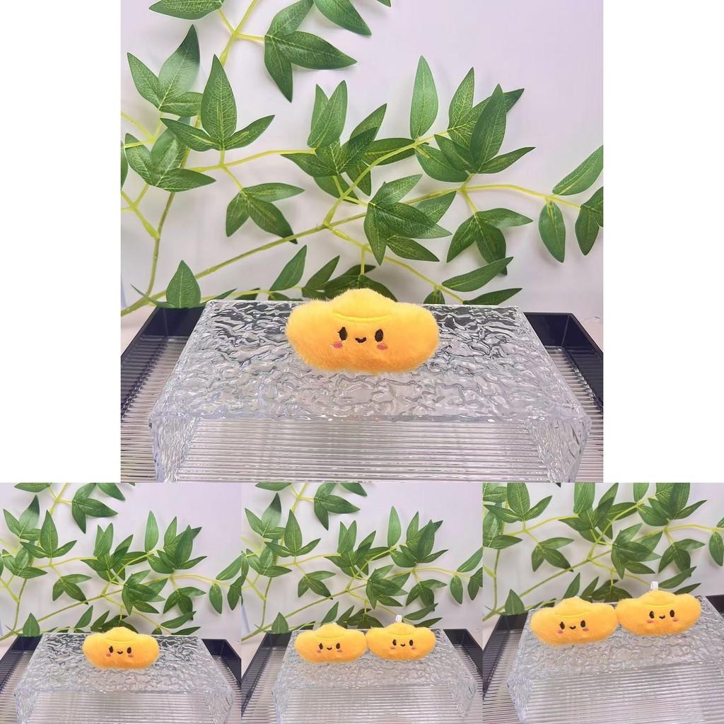 Delightful Gold Ingot Plush Keychain Doll With Super Soft Short Fur For All Ages