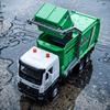 1:35 Městský svozový vůz na odpadky Slitina Kov Odlitek Model Auta Vysoká Simulace Sběratelské Auto Zvuk & Světlo Zatáhni Zpět Hobby