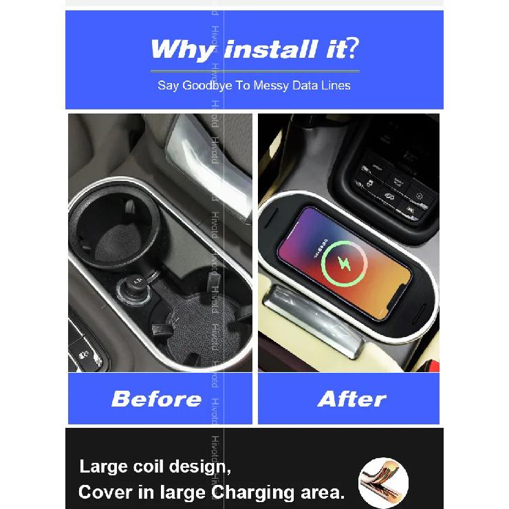 For Porsche Cayenne 2011-2017 Car Wireless Charger Fast Cell Phone Charging Plate Adapter Interior Auto Modification Accessories