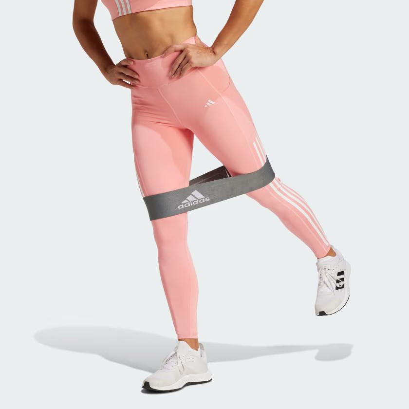 adidas Optime 3-Stripes Full-Length Leggings Women Leggings Pink IZ2716