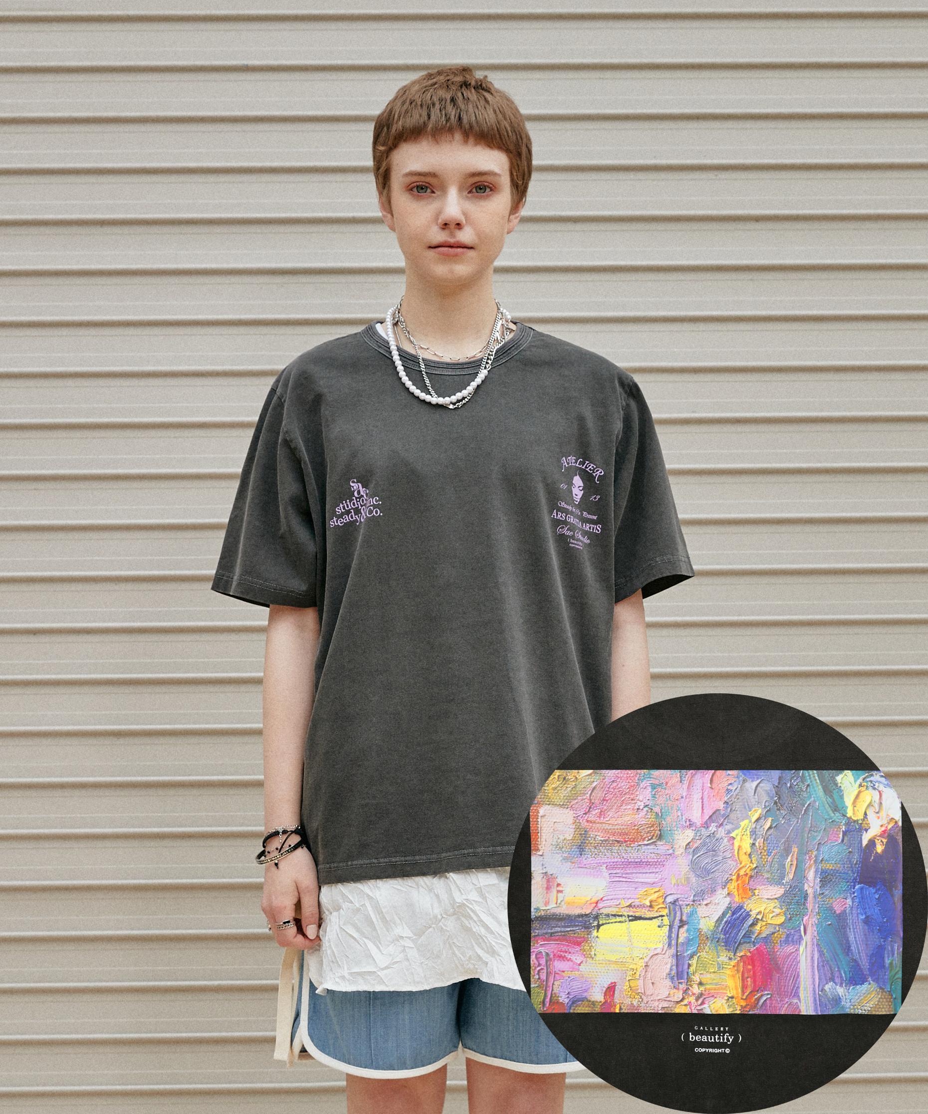 Saek Studio Recoat Pigment T-Shirt Charcoal L