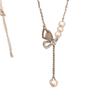 Korean Rhinestone Butterfly Pearl Tassel Necklace Women's Luxury Choker Accessory