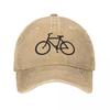 Bike Silhouette Washed Baseball Cap Trucker Hat Summer Men Women Casual Snapback Cap Outdoor Fishing