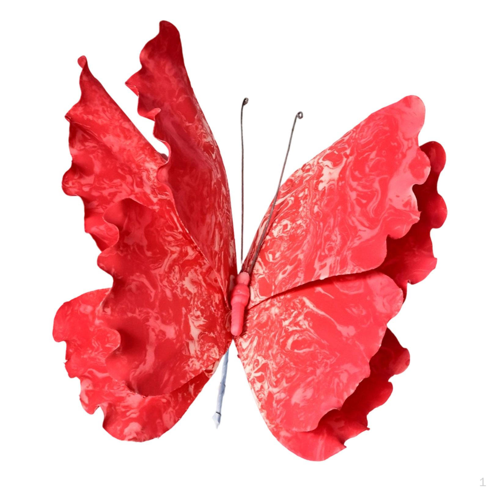

3D Butterfly Party Decoration Artificial Ornament Large Creative Backdrop Wall Red