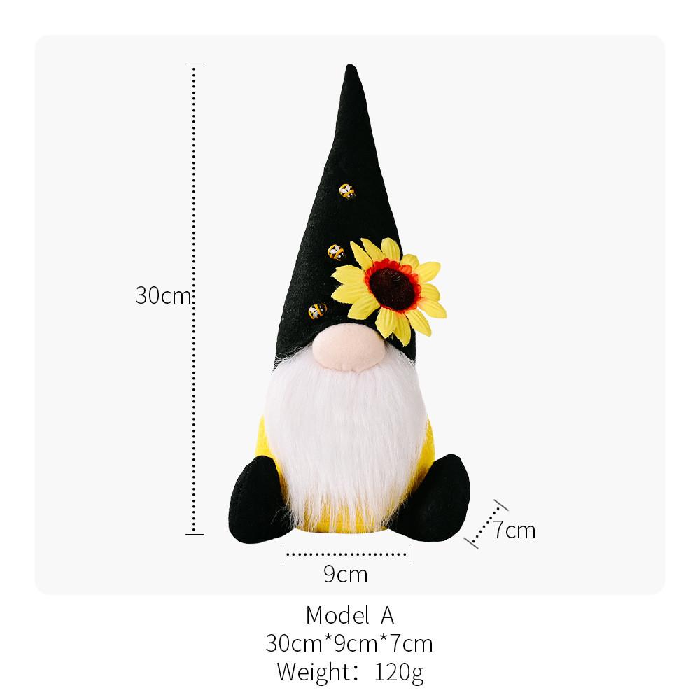 Cozy Harvest Festival Sunflower Ladybug Plush Toy And Rudolf Faceless Doll For Holiday Decoration