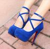 Tacones de Plataforma de Ante Primavera/Otoño 2024: Moda Europea/Americana de Talla Grande, Cordones, Zapatos de Mujer de Suela Gruesa