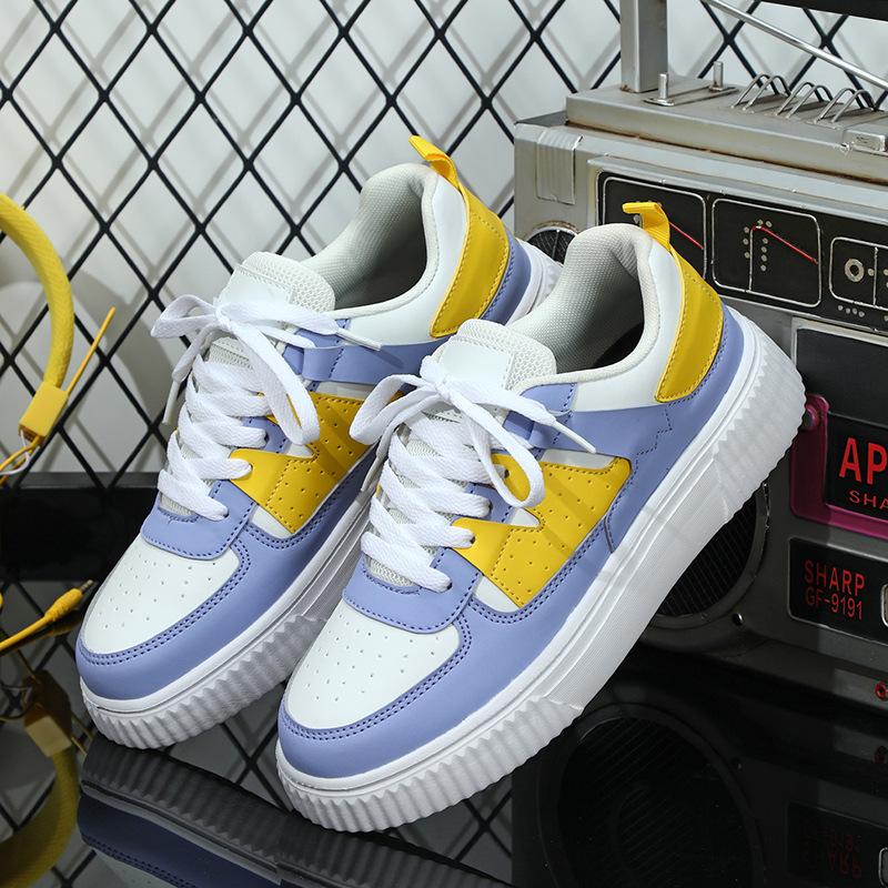 Women's Board Shoes Low-top Casual Sneakers Men PU Leather Running Walking Sports Shoes Classic Fitness Platform Shoes