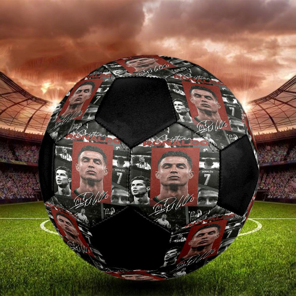 1 pz Pallone da Calcio Cristiano Ronaldo Taglia 5 Pallone da Calcetto Indoor Colorato alla Moda Gioco in Giardino - Ottimo Regalo per gli Appassionati di Sport HE44