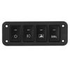 4 Gang Switch Panel Push Button for DRL LED Driving Recorder Fog Lamp 12‑24V Fit for Camry Yaris Highlander