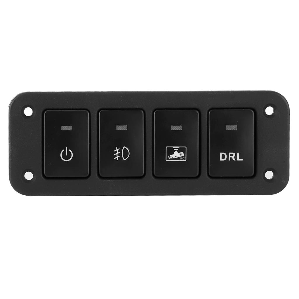 4 Gang Switch Panel Push Button for DRL LED Driving Recorder Fog Lamp 12‑24V Fit for Camry Yaris Highlander