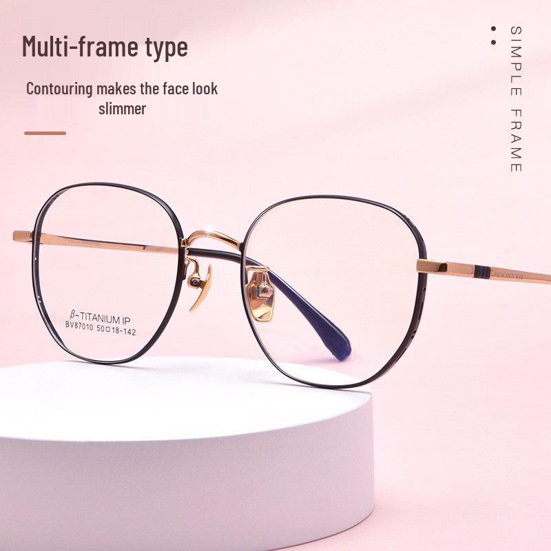 Bestfen BW87010 Ultralight Polygonal Titanium Eyeglass Frame for High Power Myopia